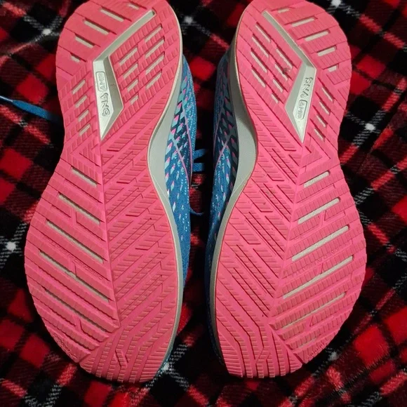 Brooks Teal and Pink Running Shoes - Picture 2 of 4